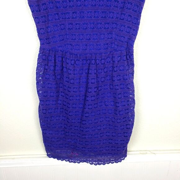 Women's Free People Purple Lace Like Mini Zip Up Dress Size 02/XS - Picture 3 of 11
